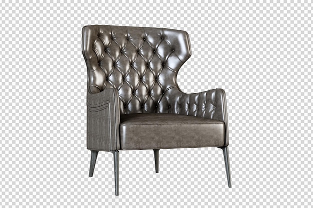 Silla clásica en representación 3d aislada