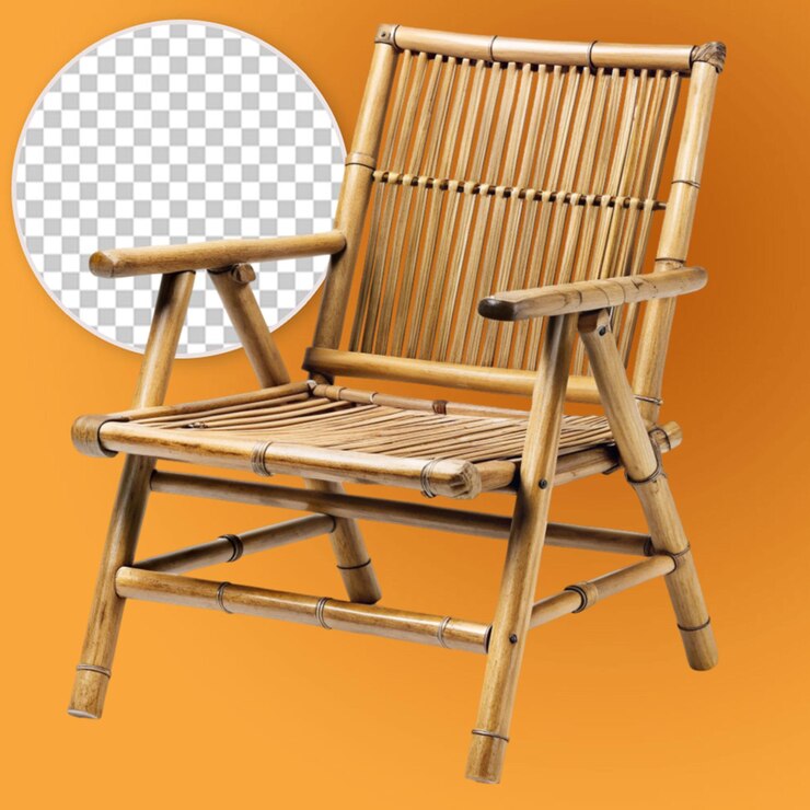 PSD silla de exterior de bambú