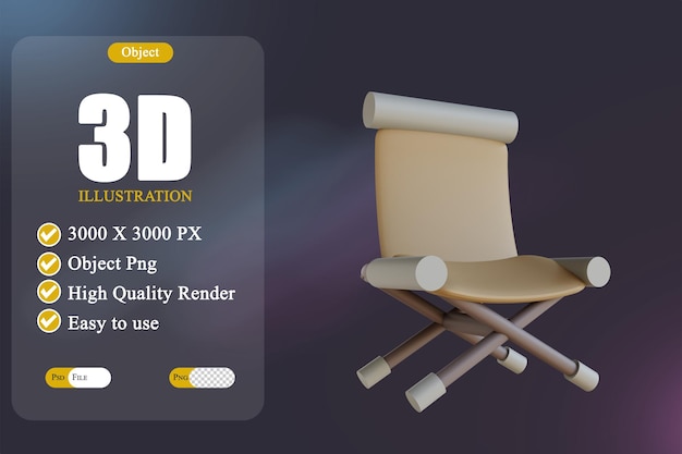 Silla de ilustración 3d