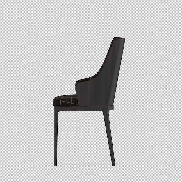 Silla isométrica 3D render aislado