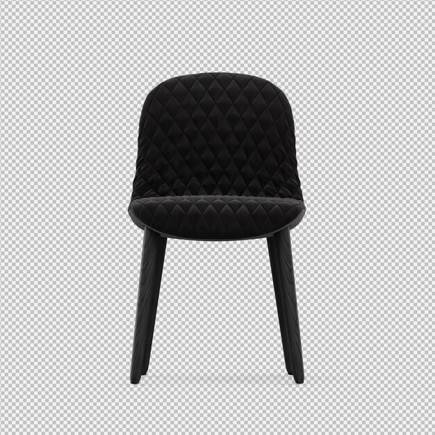 Silla isométrica 3D render aislado