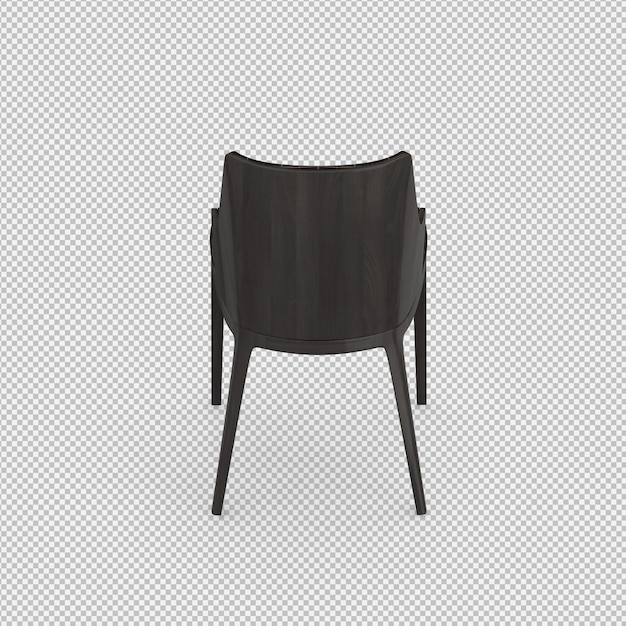 Silla isométrica 3D render aislado