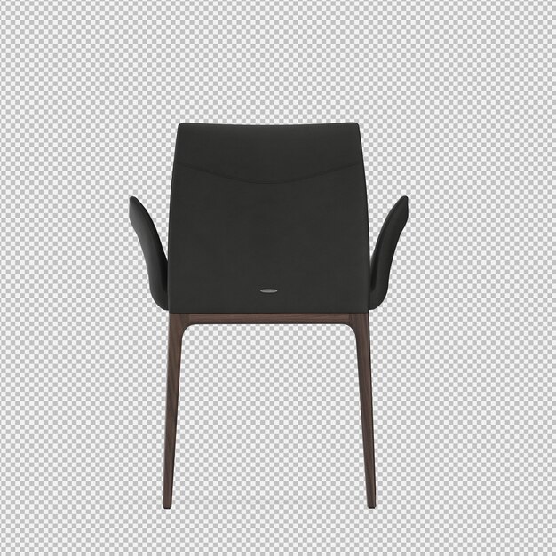 Silla isométrica 3D render aislado