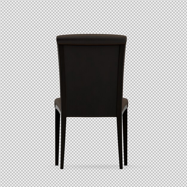 Silla isométrica 3D render aislado