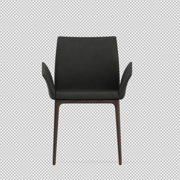 Silla isométrica 3D render aislado