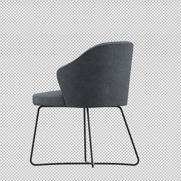 Silla isométrica 3D render aislado