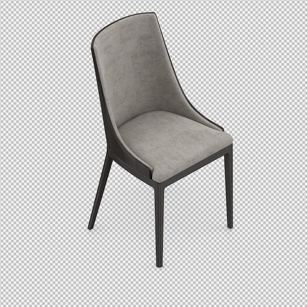 Silla isométrica 3D render aislado