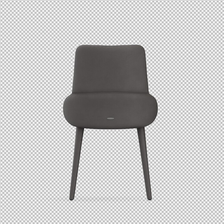 PSD silla isométrica 3d render aislado