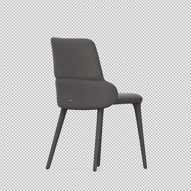 Silla isométrica 3D render aislado