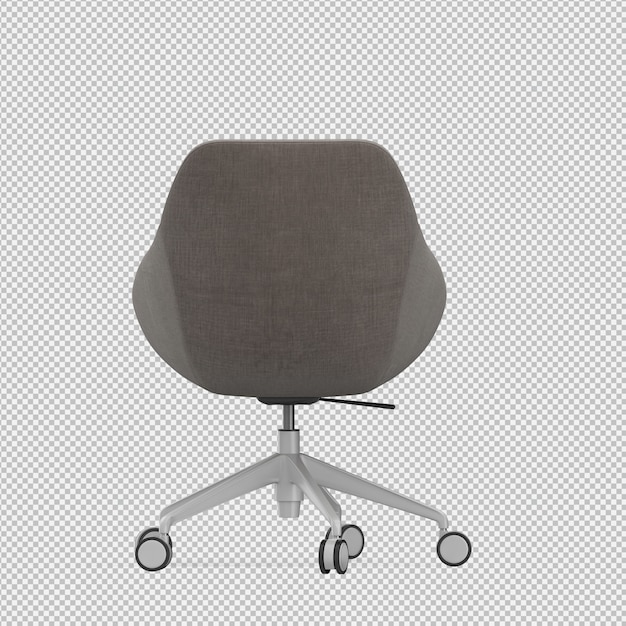 Silla isométrica 3D render aislado