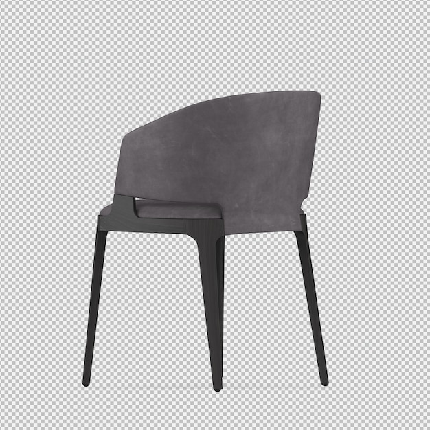 Silla isométrica 3D render aislado