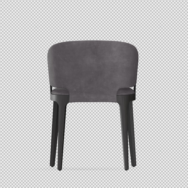 Silla isométrica 3D render aislado