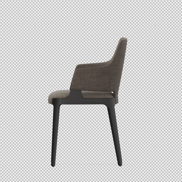 Silla isométrica 3D render aislado