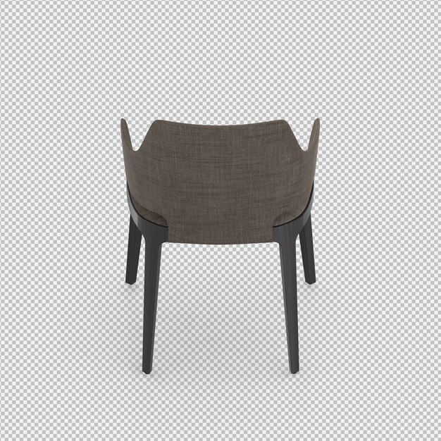 Silla isométrica 3D render aislado