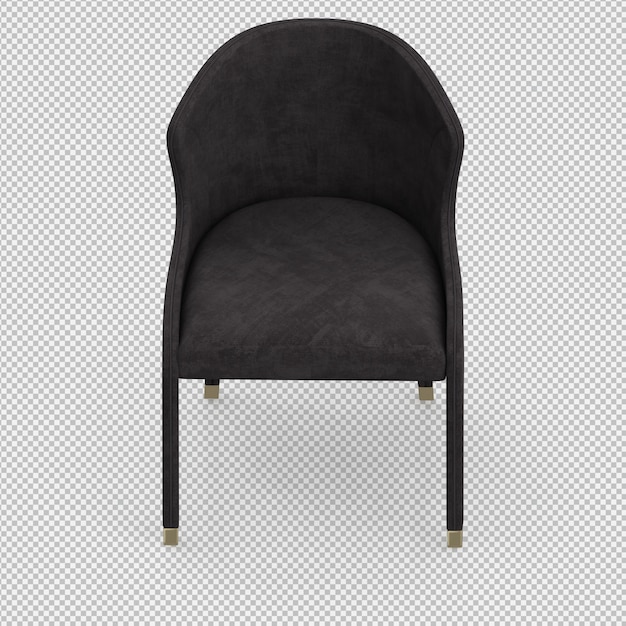 Silla isométrica 3D render aislado