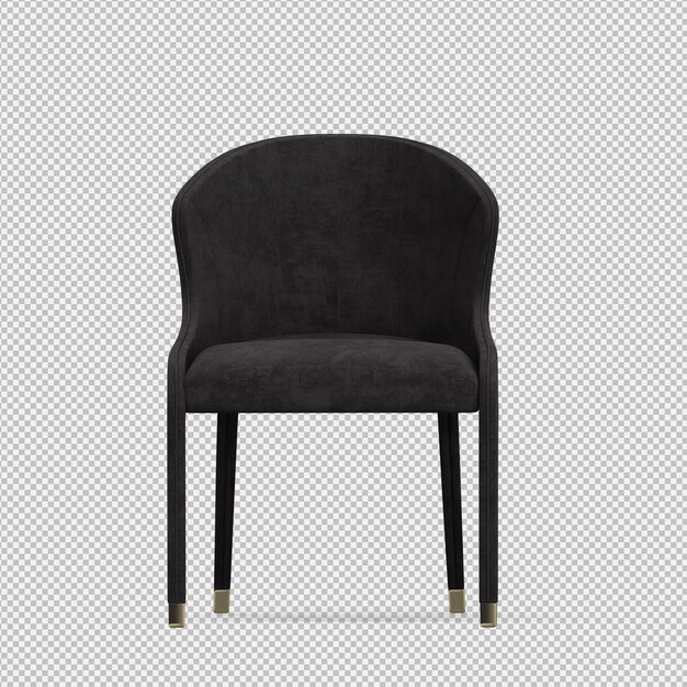 Silla isométrica 3D render aislado