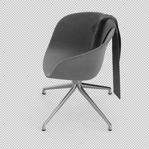 Silla isométrica 3D render aislado