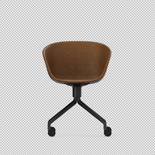 Silla isométrica 3D render aislado