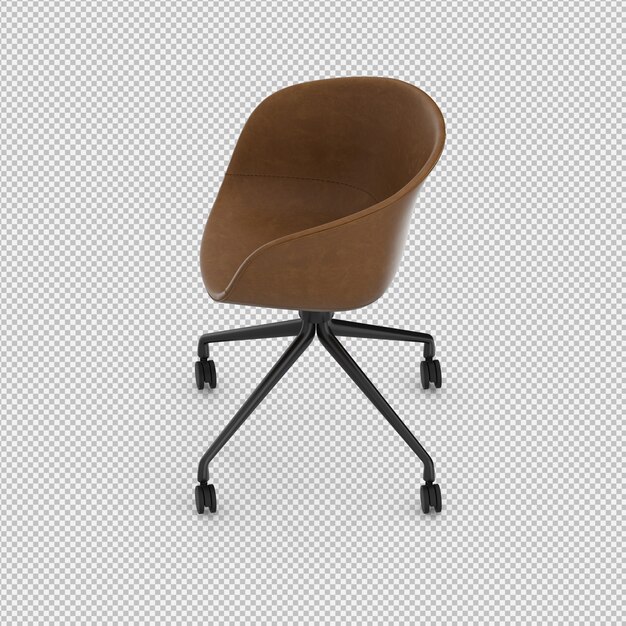 Silla isométrica 3D render aislado