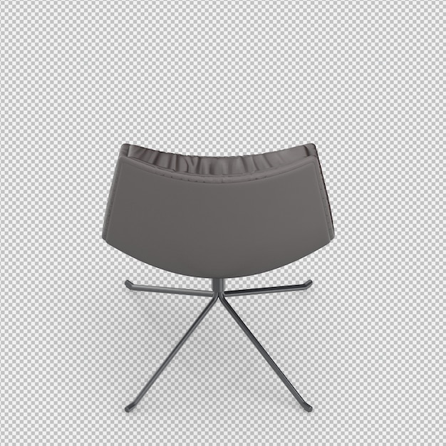 Silla isométrica 3D render aislado