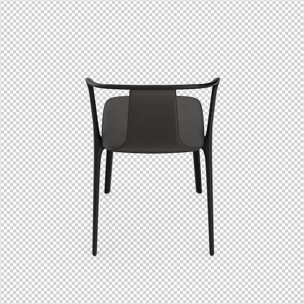 Silla isométrica 3D rendering aislado