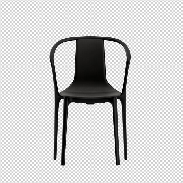 Silla isométrica 3D rendering aislado