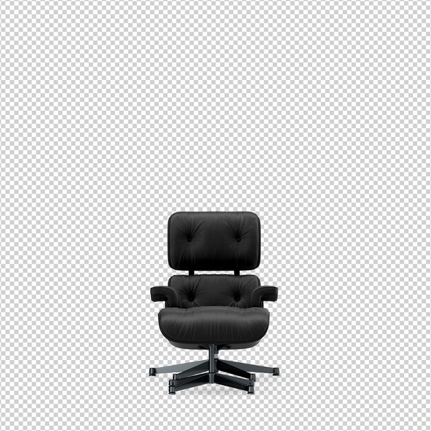Silla isométrica 3D rendering aislado