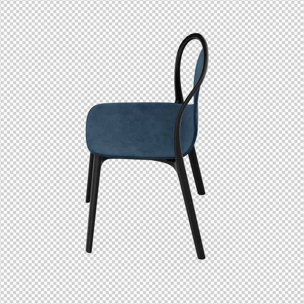 Silla isométrica 3D rendering aislado
