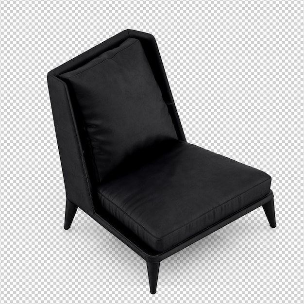 Silla isométrica 3D rendering aislado