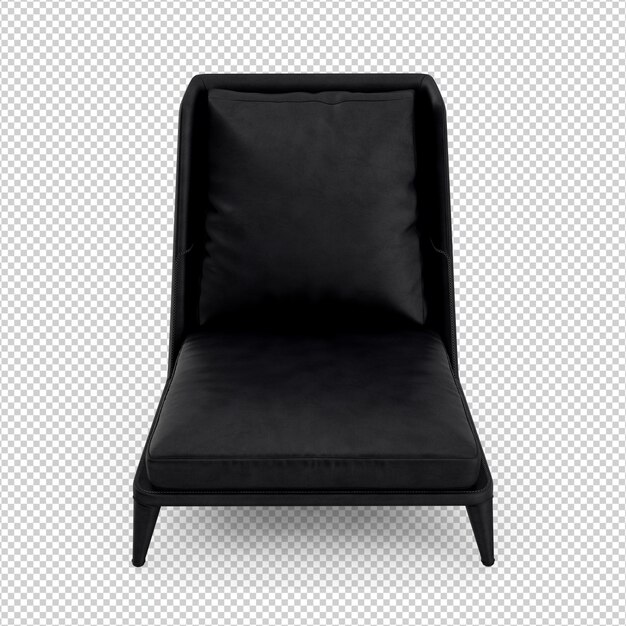 Silla isométrica 3D rendering aislado