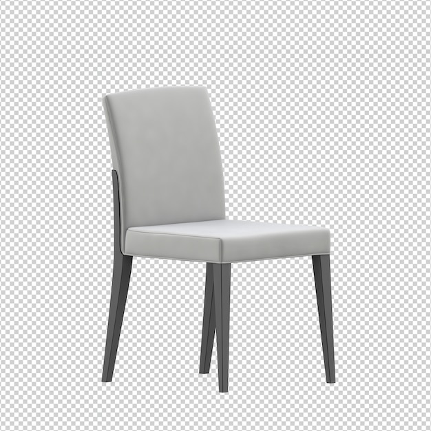 Silla isométrica 3D rendering aislado
