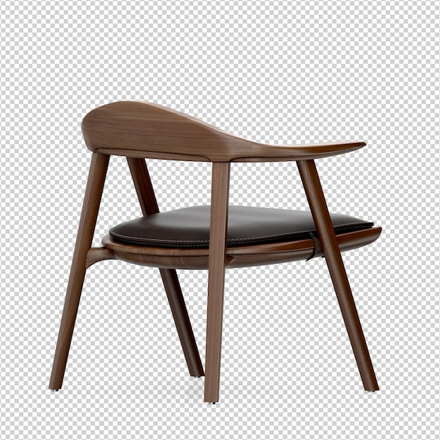 Silla isométrica 3D rendering aislado