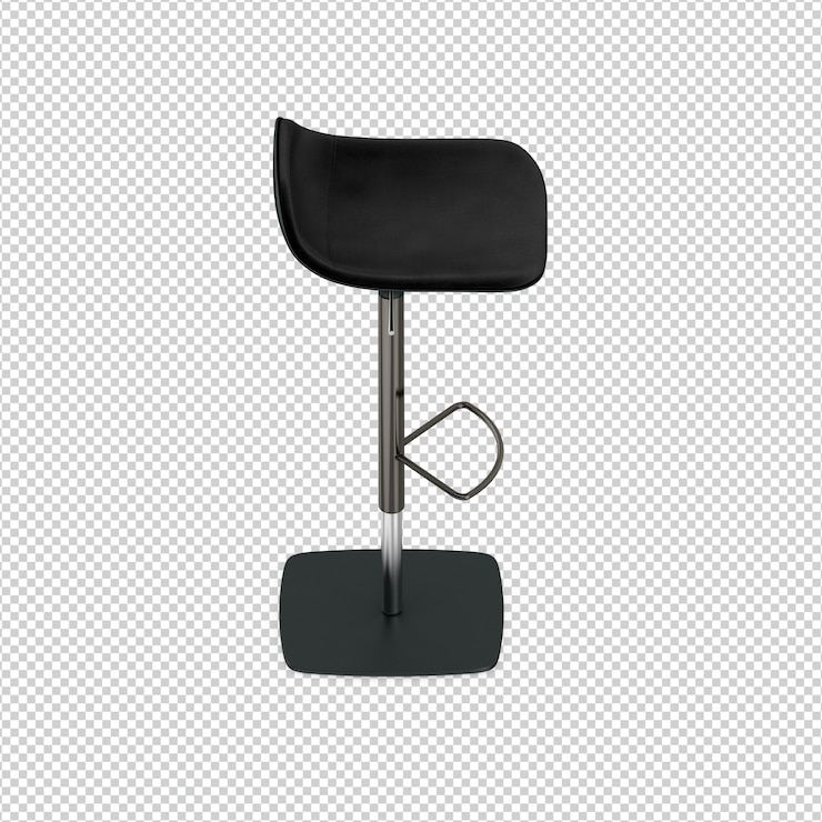 PSD silla isométrica 3d rendering aislado