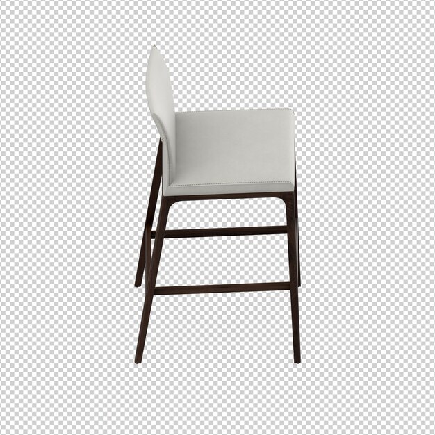Silla isométrica 3D rendering aislado