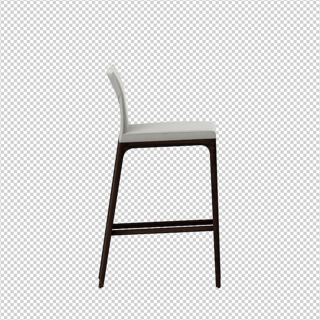 Silla isométrica 3D rendering aislado