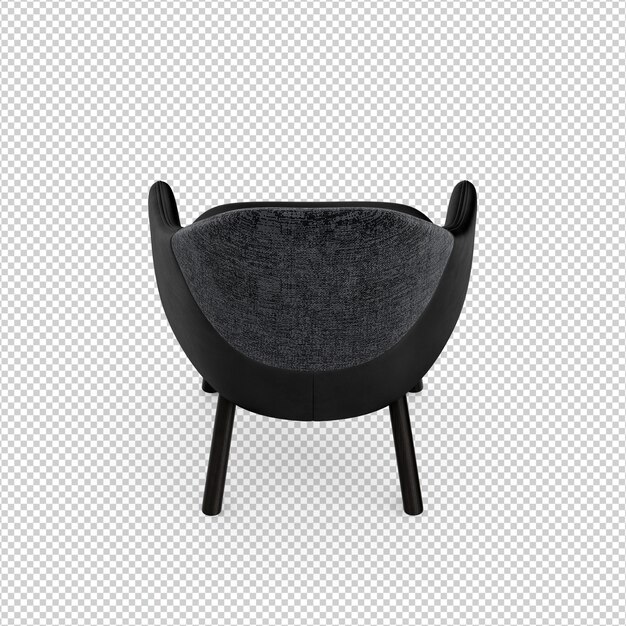 Silla isométrica 3D rendering aislado
