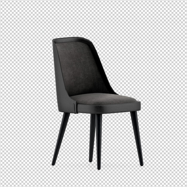 Silla isométrica 3D rendering aislado