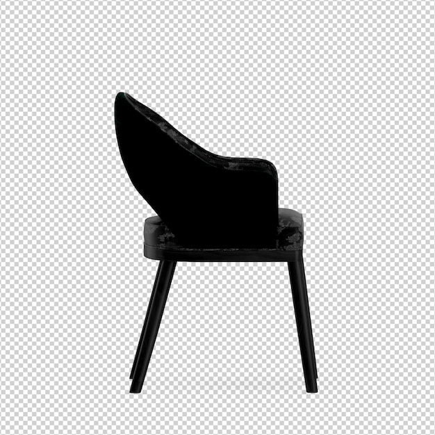 Silla isométrica 3D rendering aislado
