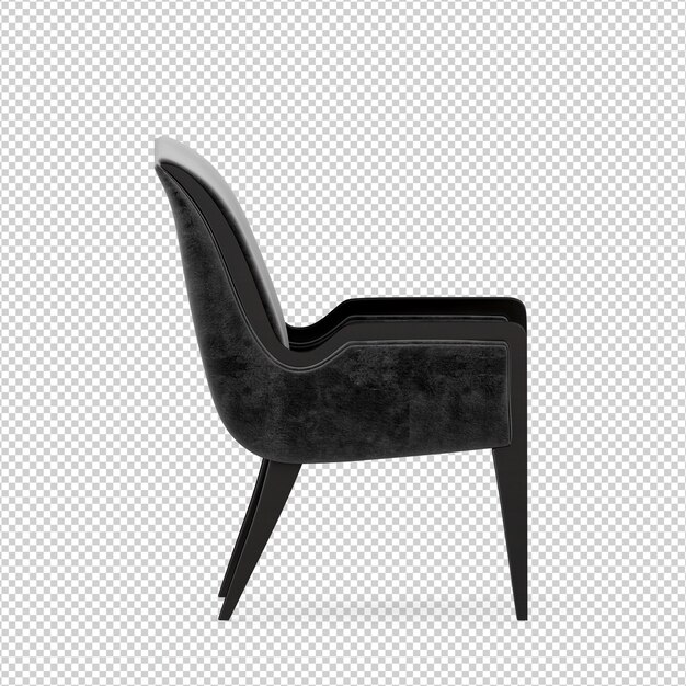 Silla isométrica 3D rendering aislado