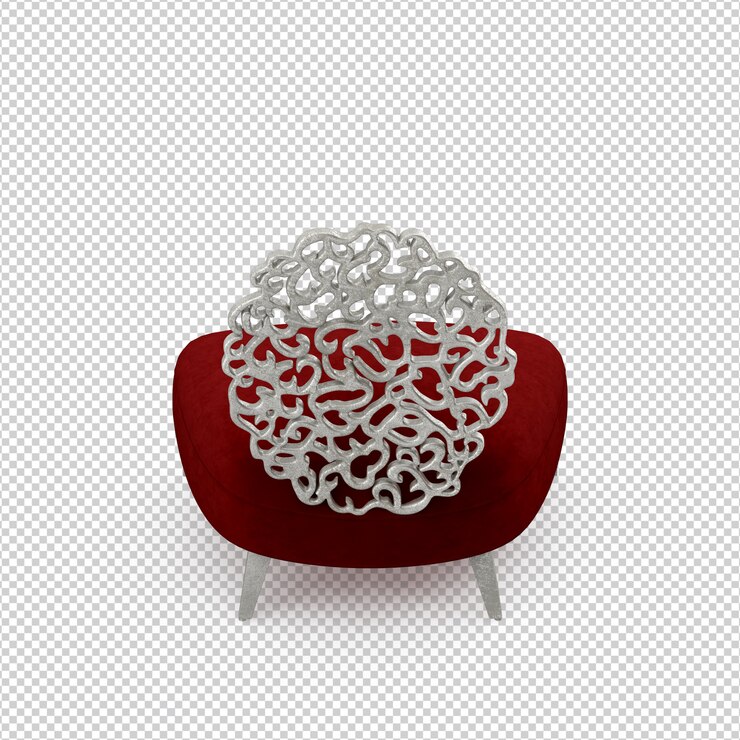PSD silla isométrica 3d rendering aislado