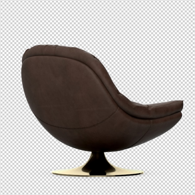 Silla isométrica 3D rendering aislado