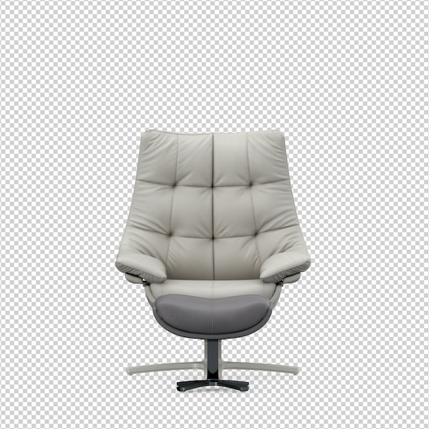 Silla isométrica 3D rendering aislado