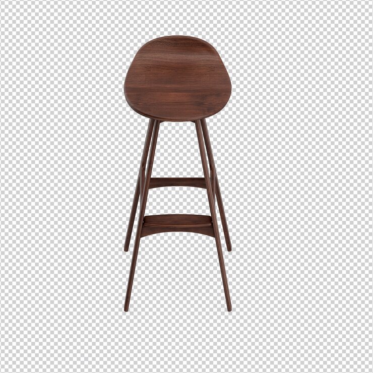 PSD silla isométrica 3d rendering aislado
