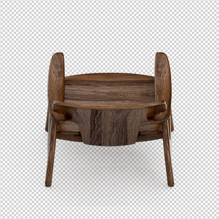 PSD silla isométrica 3d rendering aislado