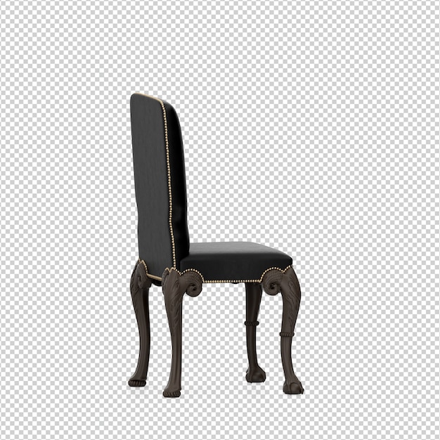 Silla isométrica 3D rendering aislado
