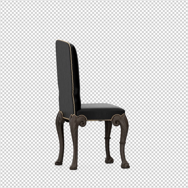 Silla isométrica 3d rendering aislado