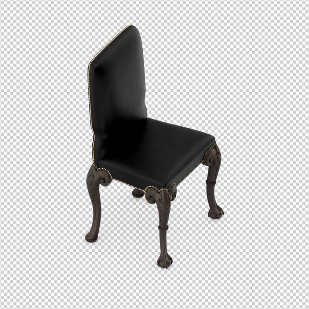 Silla isométrica 3D rendering aislado