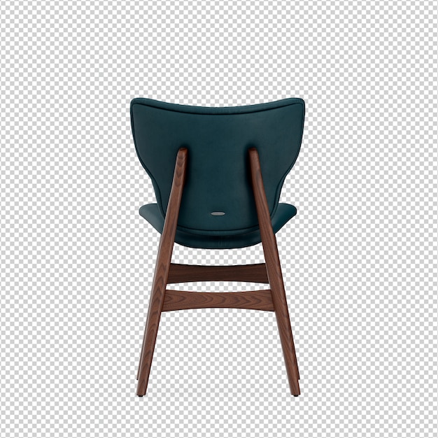Silla isométrica 3D rendering aislado