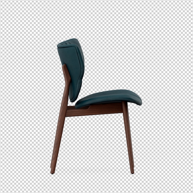 Silla isométrica 3D rendering aislado
