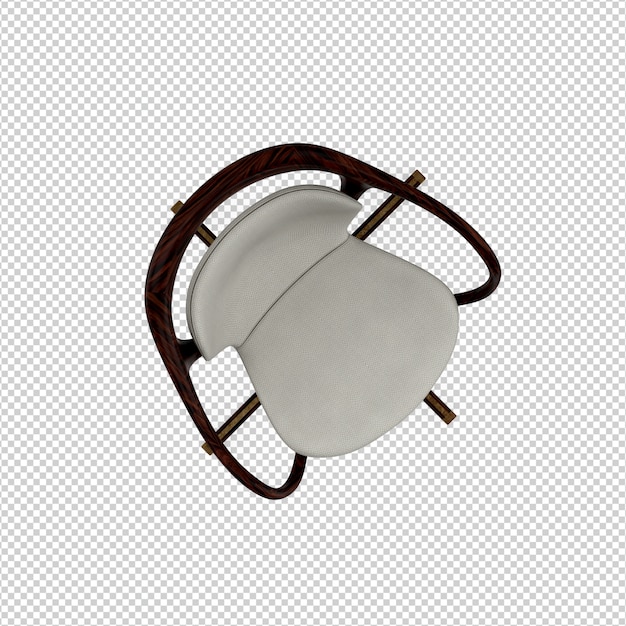 Silla isométrica 3D rendering aislado